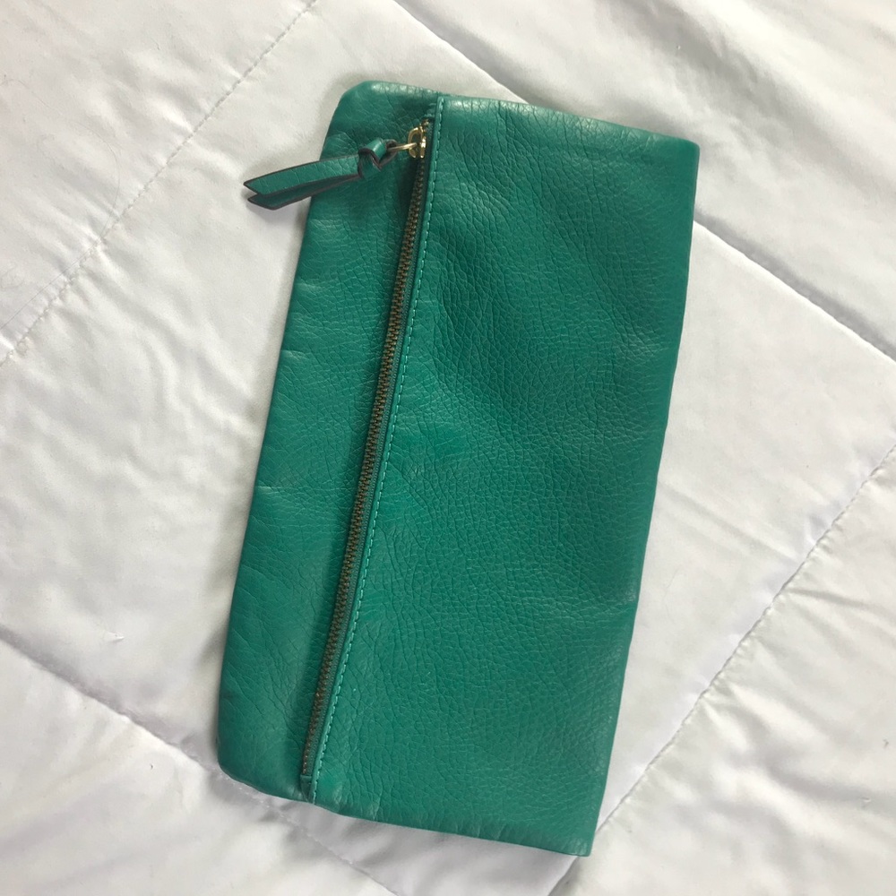 Teal Fold Over Clutch